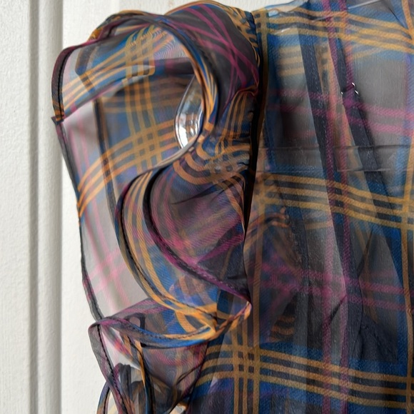 NWT gorgeous ruffle sleeve sheer shirt by Current Air for Anthropologie - Picture 10 of 11